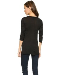 schwarzes Langarmshirt von Enza Costa