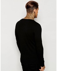 schwarzes Langarmshirt von Asos