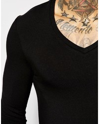 schwarzes Langarmshirt von Asos