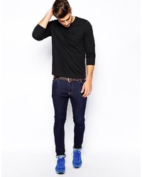 schwarzes Langarmshirt von Asos