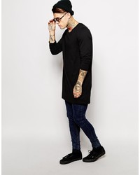 schwarzes Langarmshirt von Asos