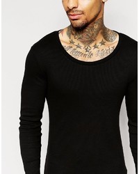 schwarzes Langarmshirt von Asos