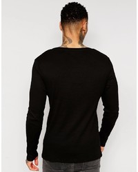 schwarzes Langarmshirt von Asos