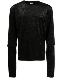 schwarzes Langarmshirt von Comme Des Garcons Homme Plus