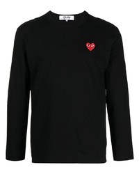 schwarzes Langarmshirt von Comme Des Garcons Play