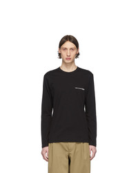 schwarzes Langarmshirt von Comme Des Garcons SHIRT