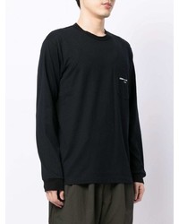 schwarzes Langarmshirt von Comme des Garcons Homme