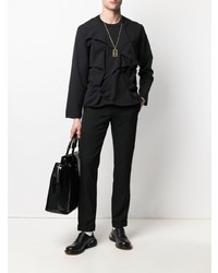 schwarzes Langarmshirt von Comme Des Garcons Homme Plus