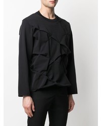 schwarzes Langarmshirt von Comme Des Garcons Homme Plus