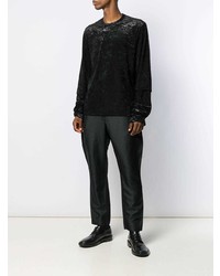 schwarzes Langarmshirt von Comme Des Garcons Homme Plus