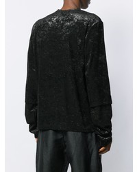 schwarzes Langarmshirt von Comme Des Garcons Homme Plus