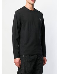 schwarzes Langarmshirt von Stone Island