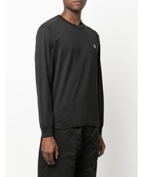 schwarzes Langarmshirt von Stone Island