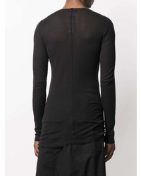 schwarzes Langarmshirt von Rick Owens