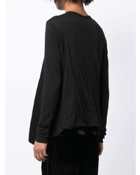 schwarzes Langarmshirt von Rick Owens