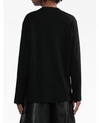 schwarzes Langarmshirt von Yohji Yamamoto