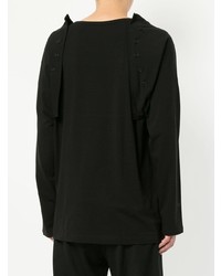 schwarzes Langarmshirt von Yohji Yamamoto