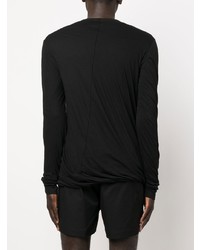 schwarzes Langarmshirt von Rick Owens