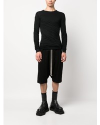 schwarzes Langarmshirt von Rick Owens