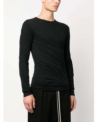 schwarzes Langarmshirt von Rick Owens