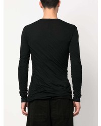 schwarzes Langarmshirt von Rick Owens