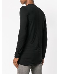 schwarzes Langarmshirt von Rick Owens