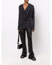 schwarzes Langarmshirt von Balmain