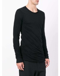 schwarzes Langarmshirt von Rick Owens