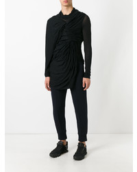 schwarzes Langarmshirt von Rick Owens