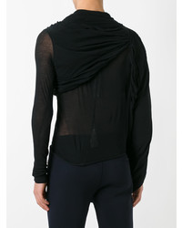 schwarzes Langarmshirt von Rick Owens