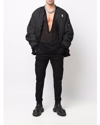 schwarzes Langarmshirt von Rick Owens