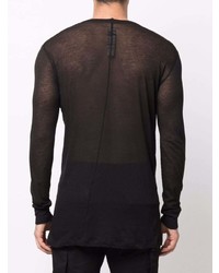 schwarzes Langarmshirt von Rick Owens