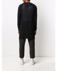 schwarzes Langarmshirt von Rick Owens