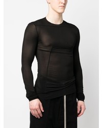 schwarzes Langarmshirt von Rick Owens