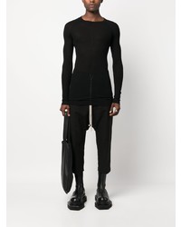 schwarzes Langarmshirt von Rick Owens