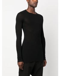 schwarzes Langarmshirt von Rick Owens