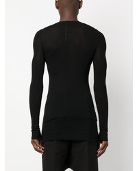 schwarzes Langarmshirt von Rick Owens