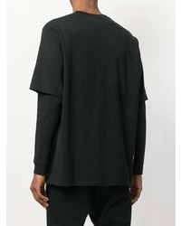 schwarzes Langarmshirt von Marcelo Burlon County of Milan