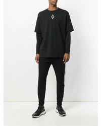 schwarzes Langarmshirt von Marcelo Burlon County of Milan