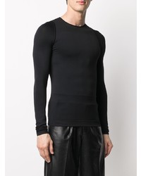 schwarzes Langarmshirt von Rick Owens