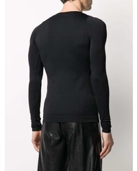 schwarzes Langarmshirt von Rick Owens