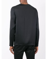 schwarzes Langarmshirt von Alexander McQueen