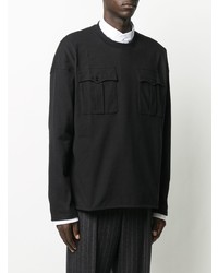 schwarzes Langarmshirt von Jil Sander