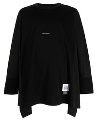 schwarzes Langarmshirt von Fumito Ganryu