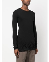 schwarzes Langarmshirt von Rick Owens