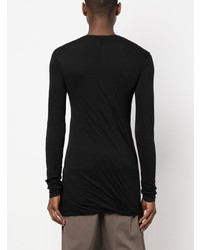 schwarzes Langarmshirt von Rick Owens