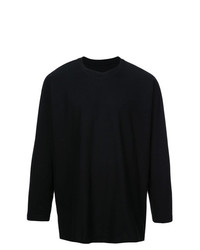 schwarzes Langarmshirt von Homme Plissé Issey Miyake