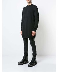 schwarzes Langarmshirt von Rick Owens DRKSHDW