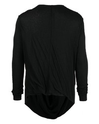 schwarzes Langarmshirt von Rick Owens