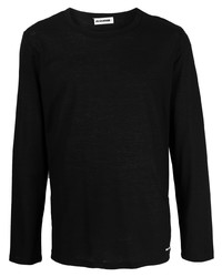 schwarzes Langarmshirt von Jil Sander